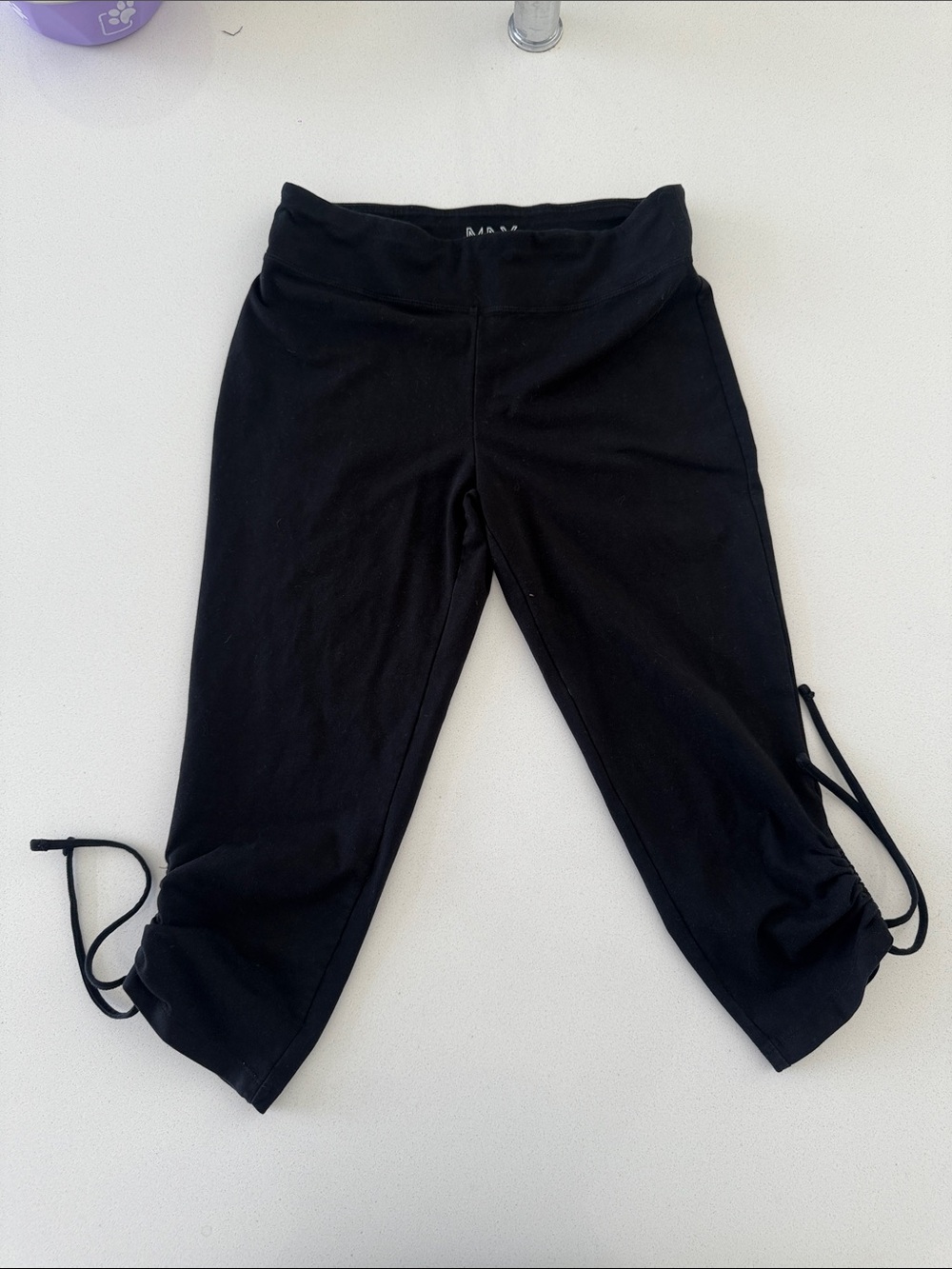 Marc New York Black Capri Jogger Pants with Drawstring